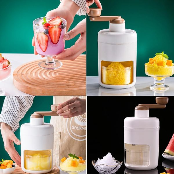 Portable Manual Ice Crusher Multi-function Hand Shaved Ice Machine