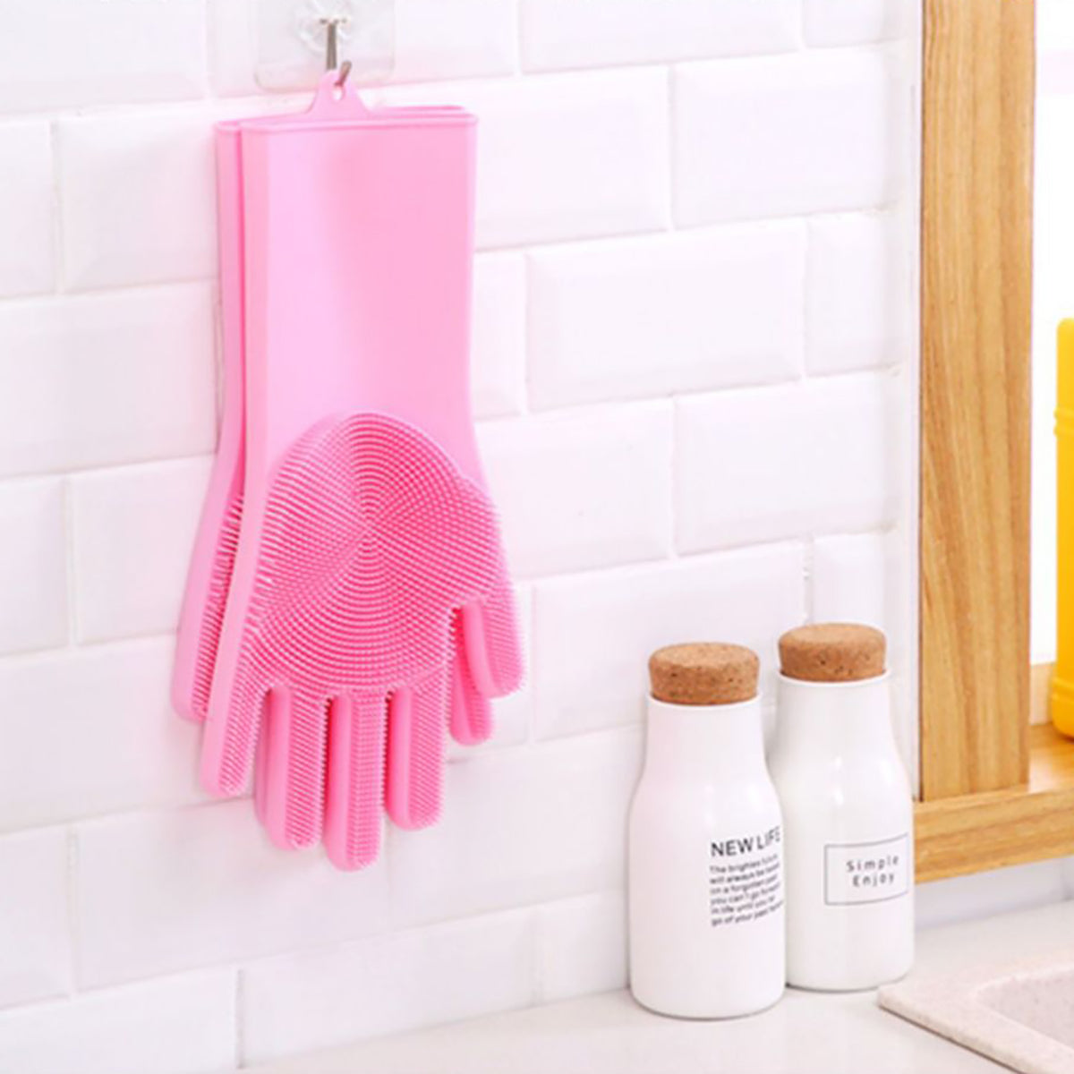 2pcs – Silicone Washing Gloves