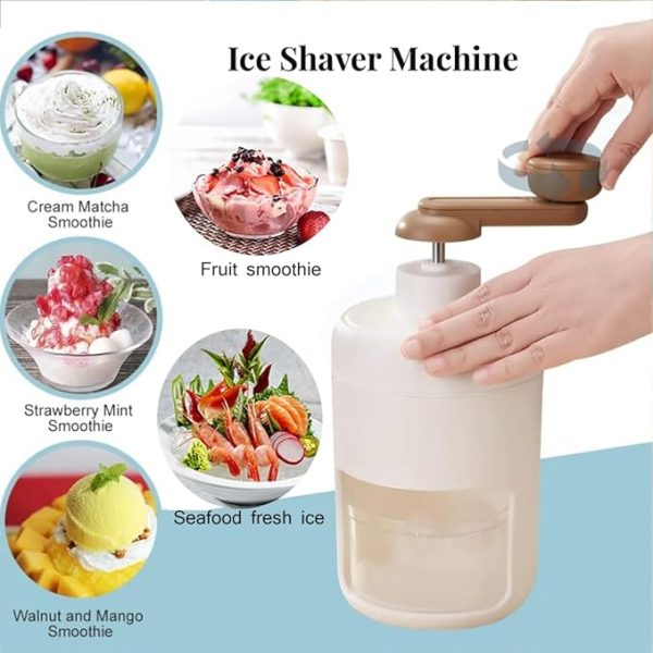 Portable Manual Ice Crusher Multi-function Hand Shaved Ice Machine