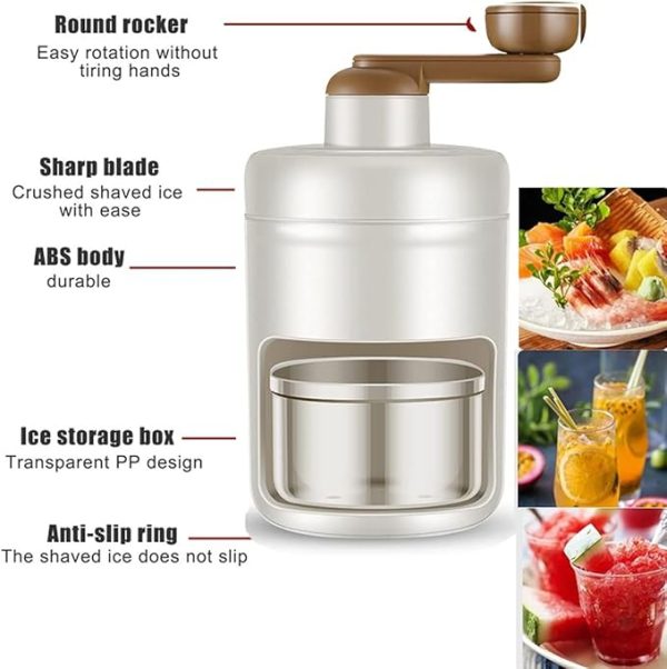 Portable Manual Ice Crusher Multi-function Hand Shaved Ice Machine