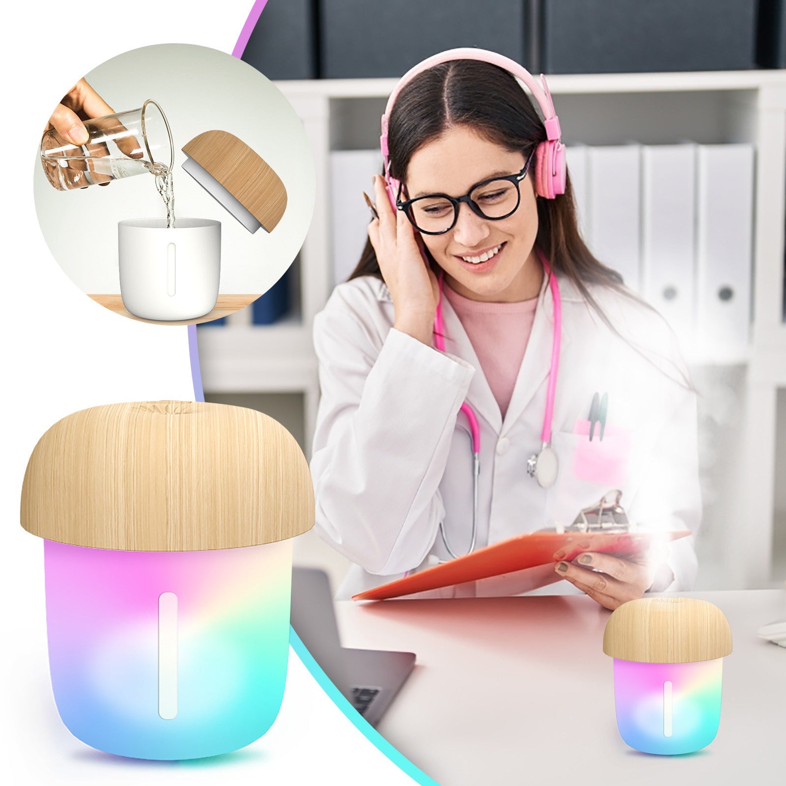 Mushroom Shape Humidifier Portable Mini Humidifier